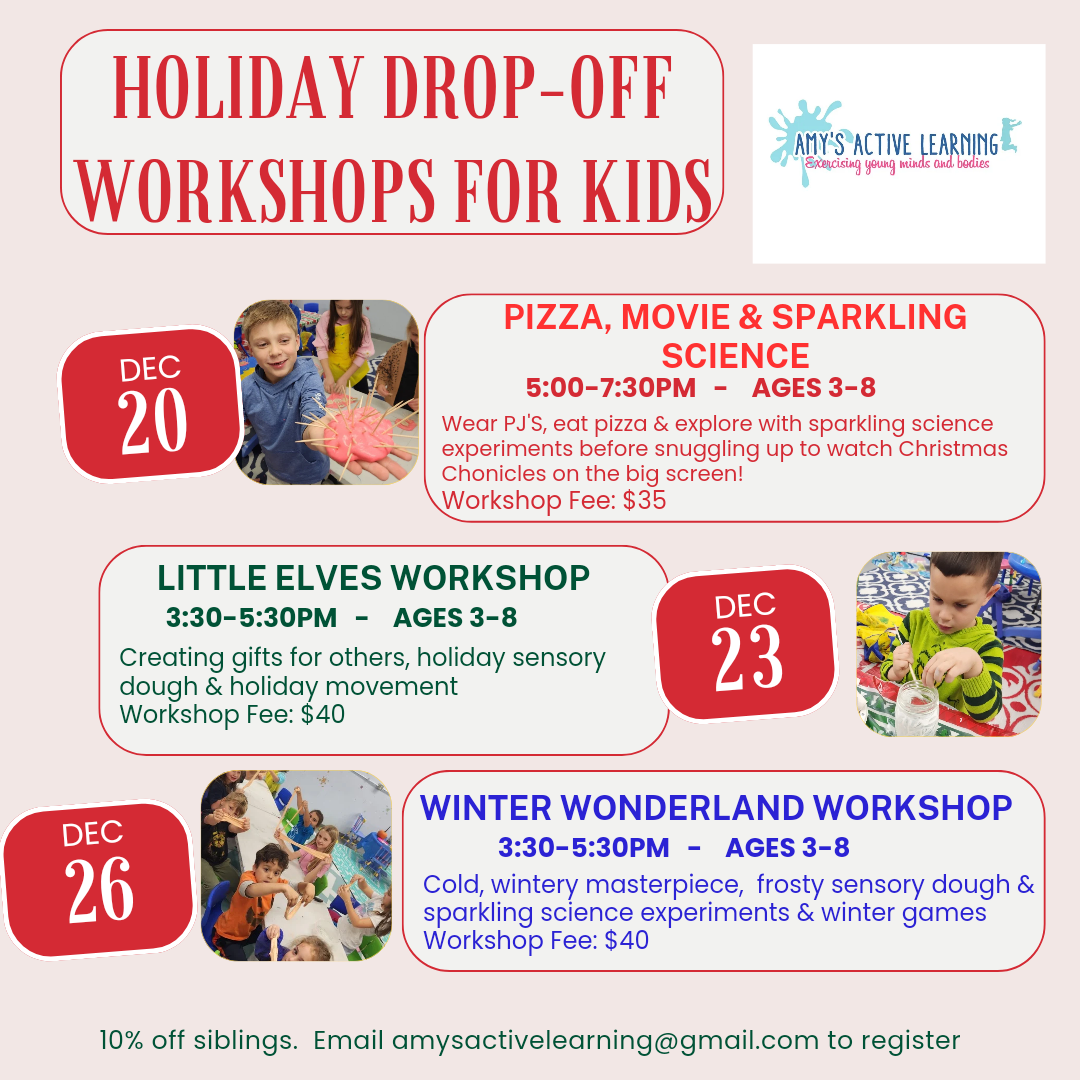 Holiday Drop Off Workshops for Kids 