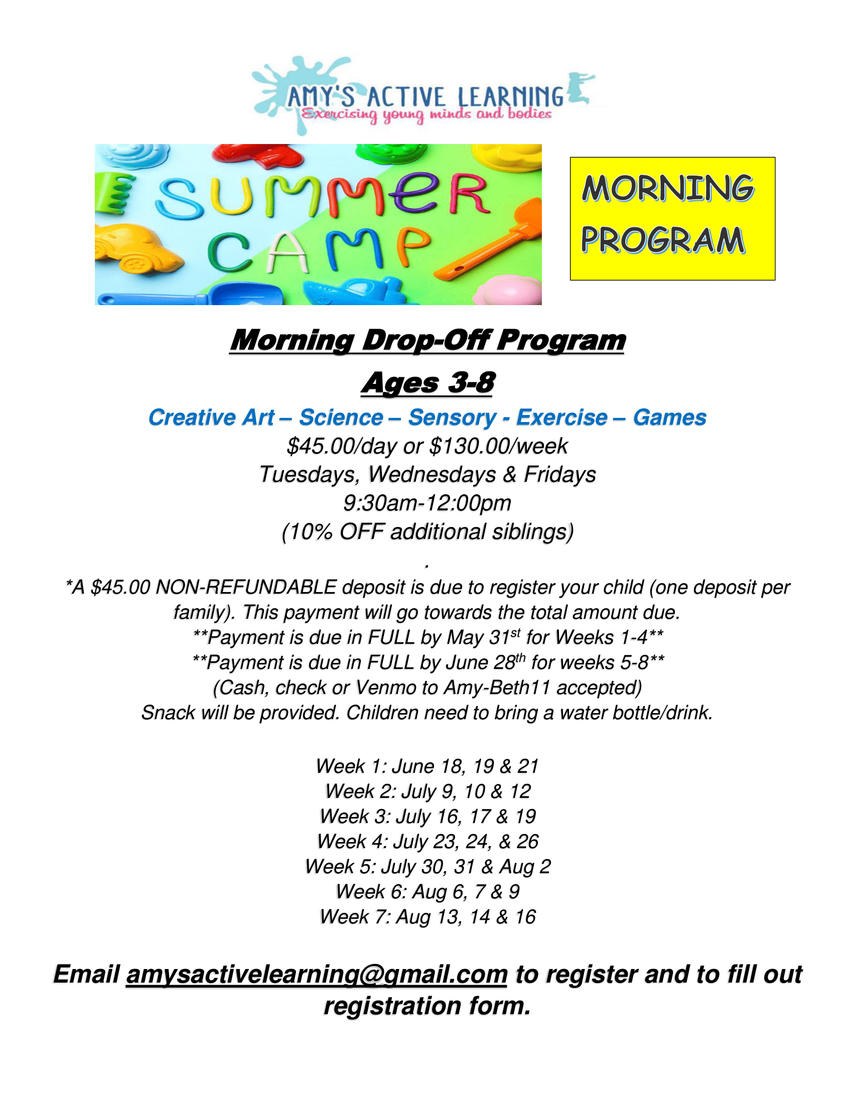 Summer Camp Morning Program