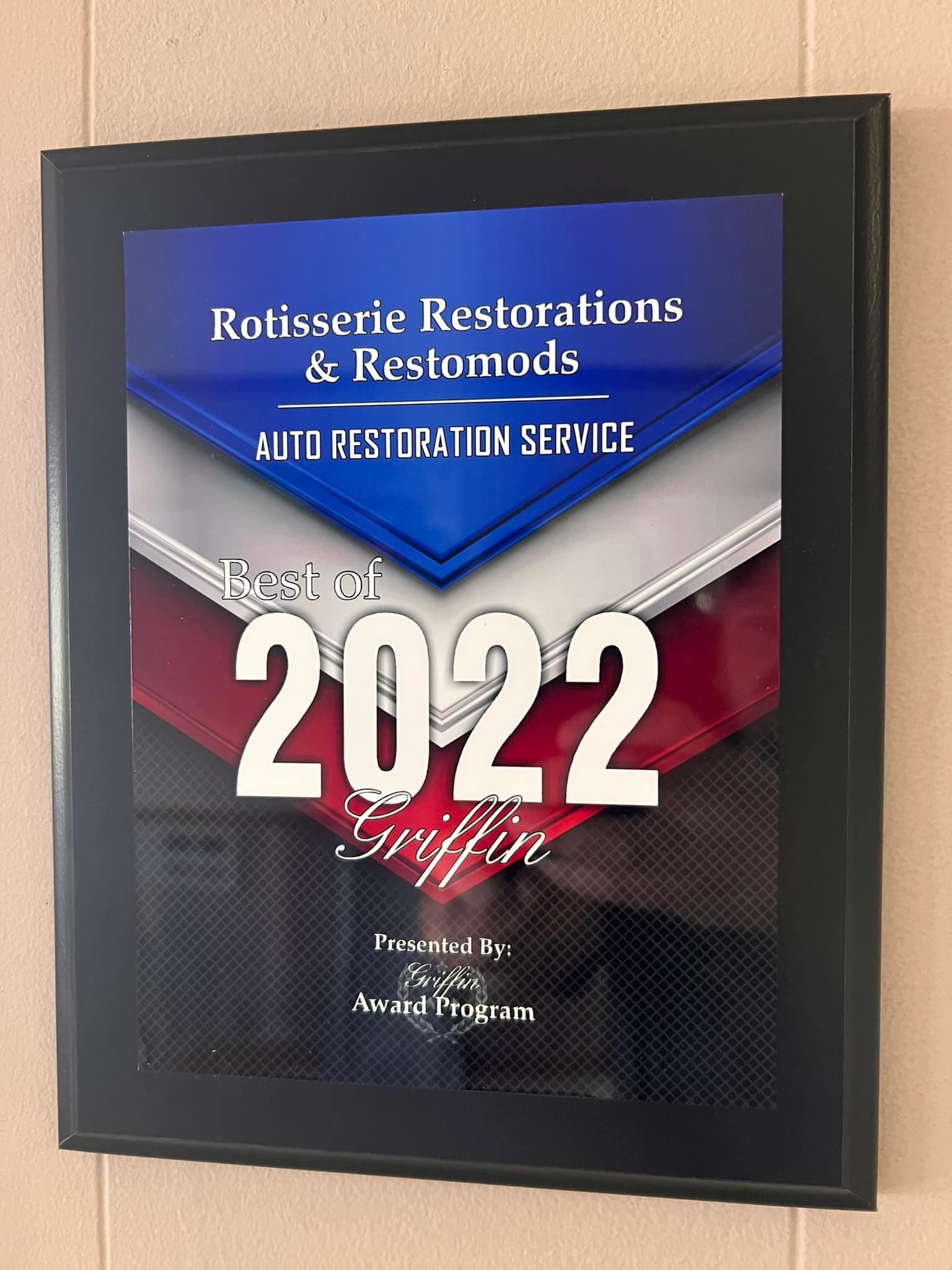 A framed poster with the year 2022 on it