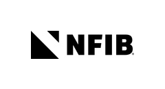 NFIB logo in black with a stylized flag icon on a white background