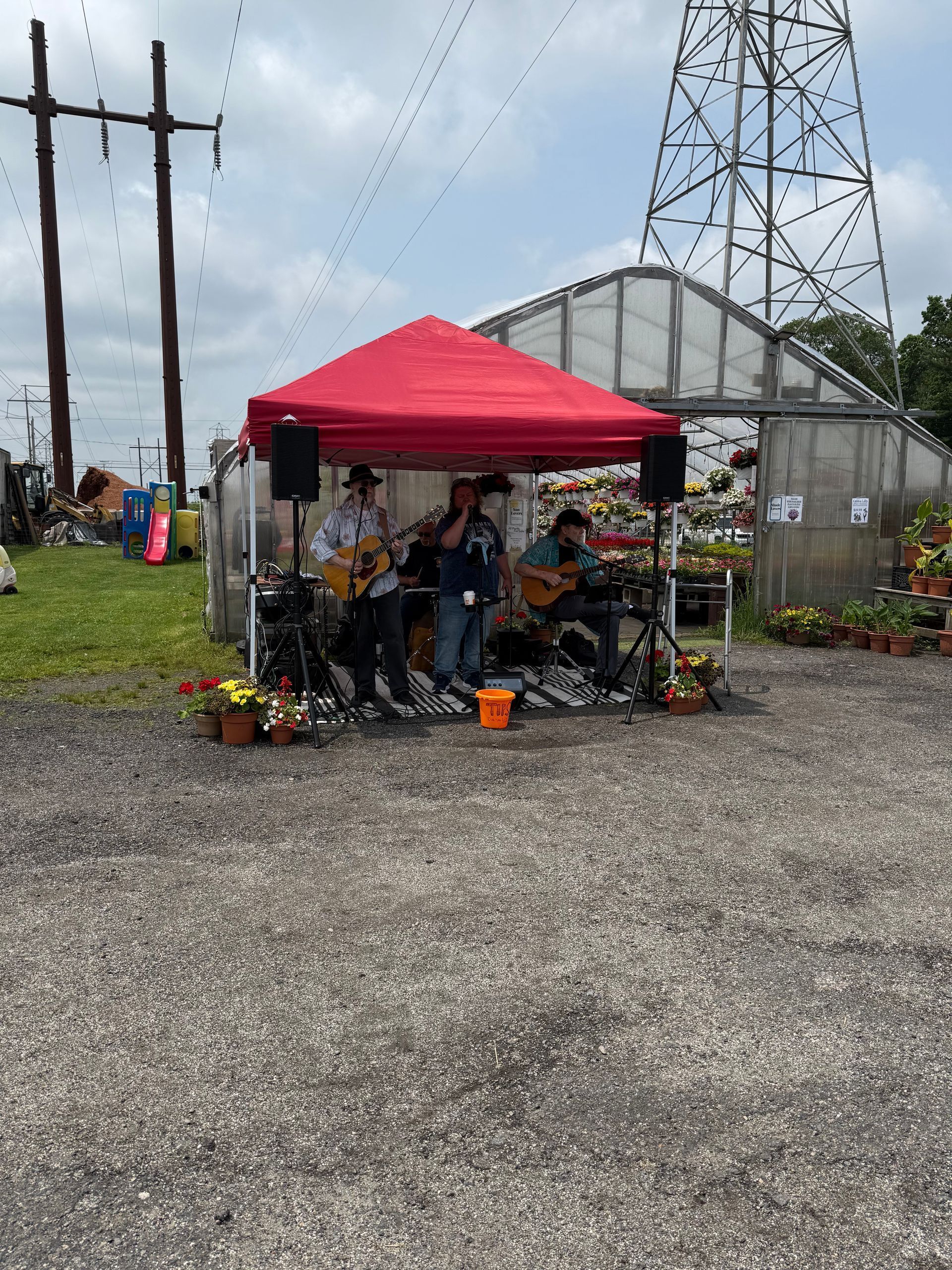 A poster for a sunday fundraiser at fairhouse fruit farm