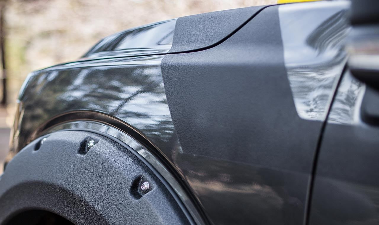 Partial exterior spray