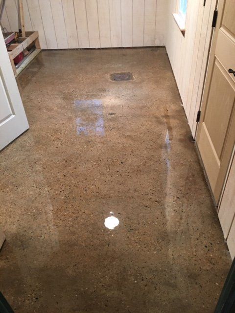 Epoxy coated clear floor
