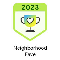 A trophy with a heart on it and the words