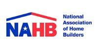 The logo for the National Association of Home Builders (NAHB) featuring blue and red lettering with a roof icon.