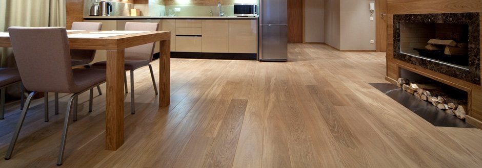 Kitchen with wooden floor