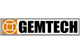 A logo for gemtech is shown on a white background.