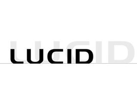 The word lucid is written in black on a white background