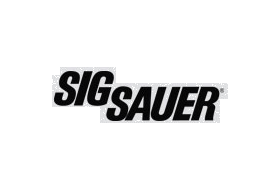 The sig sauer logo is black and white on a white background.