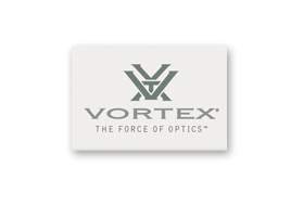 A logo for vortex the force of optics on a white background