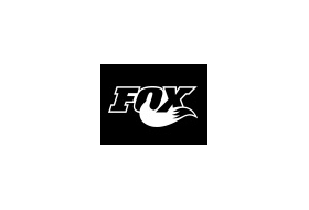 A black and white fox logo on a white background.