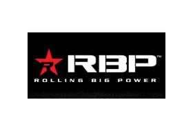 The logo for rbp rolling big power has a red star on it.