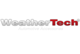 A weathertech automotive accessories logo on a white background
