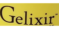 Gelixir logo on a yellow background with black lettering