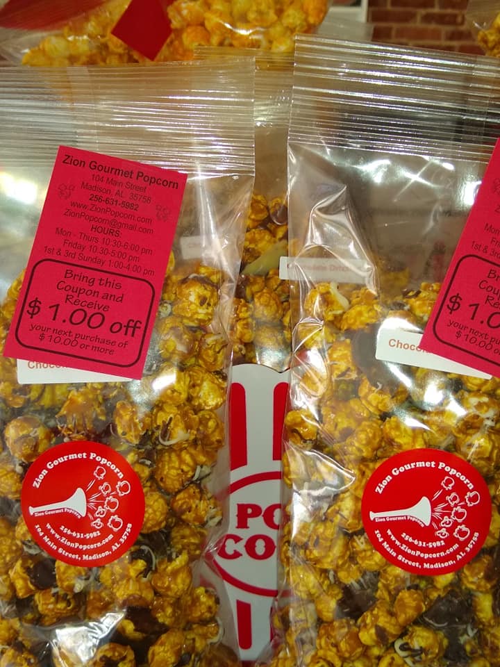 Zion Gourmet Popcorn Popcorn Store Madison, AL