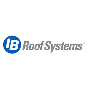 IB Roof Systems logo with blue IB circle and gray text