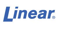 Linear logo in blue italic text on a white background