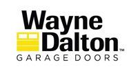 Wayne Dalton Garage Doors logo in black, white, and yellow