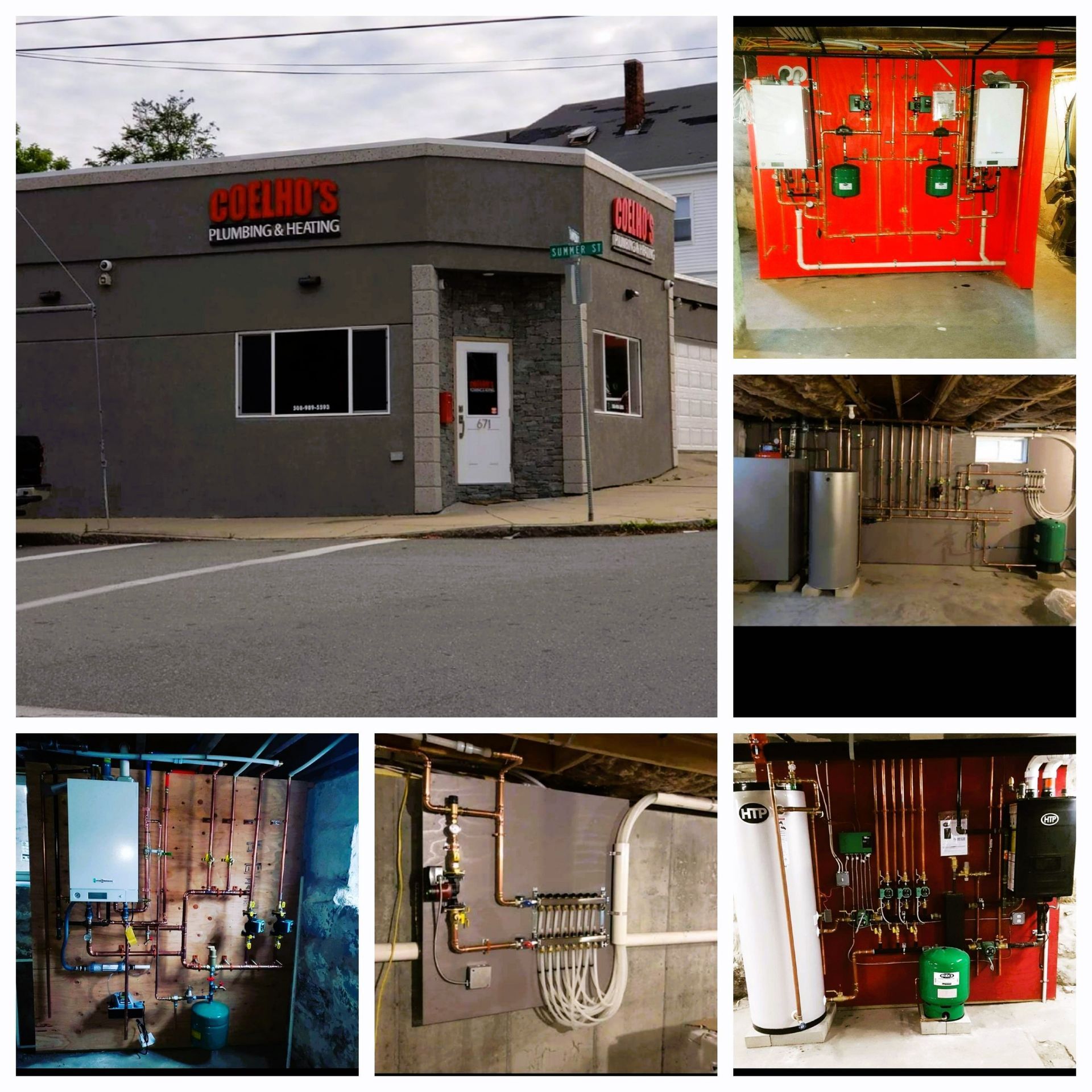 Commercial heating installation