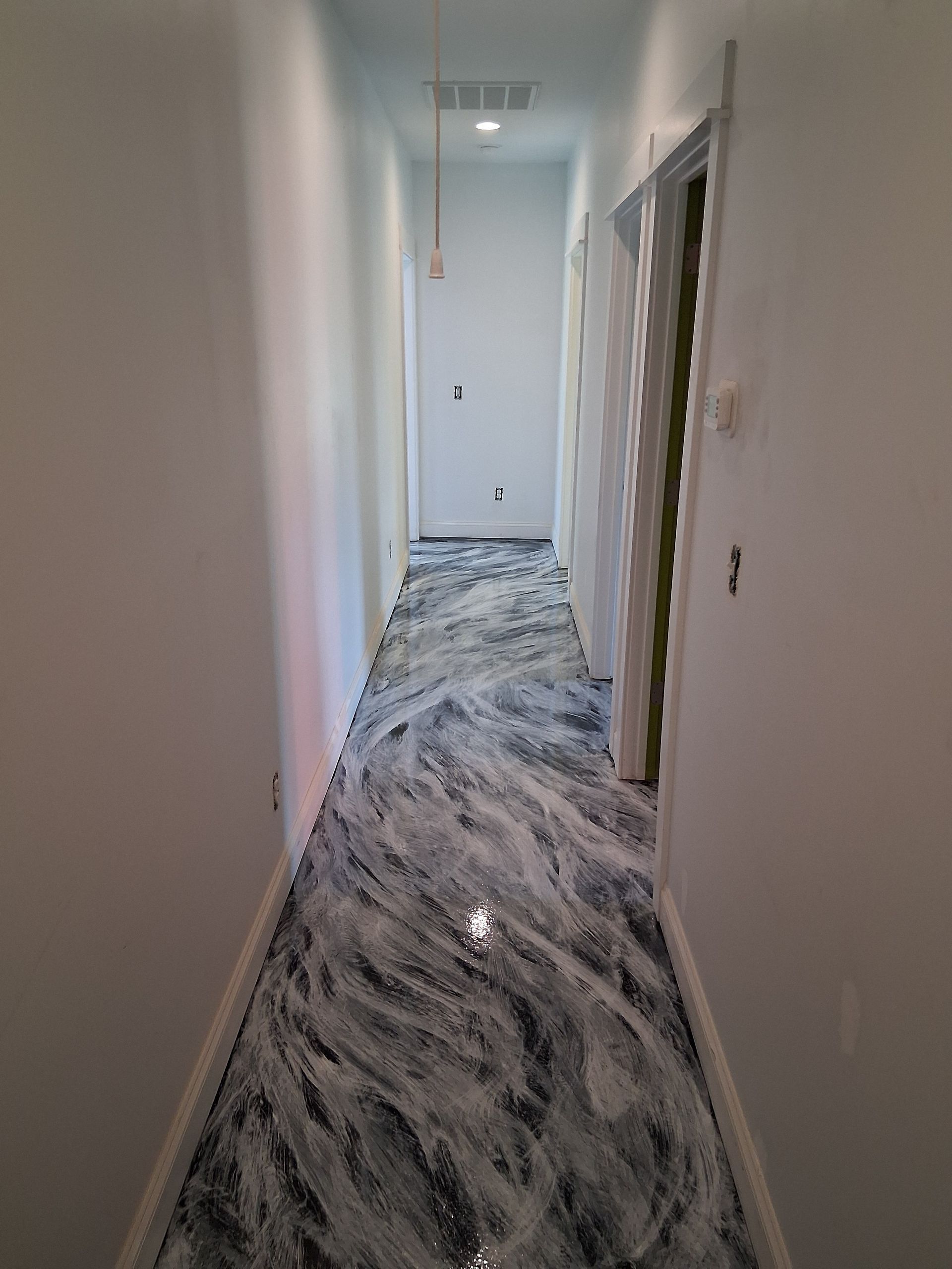 epoxy flooring in hallway