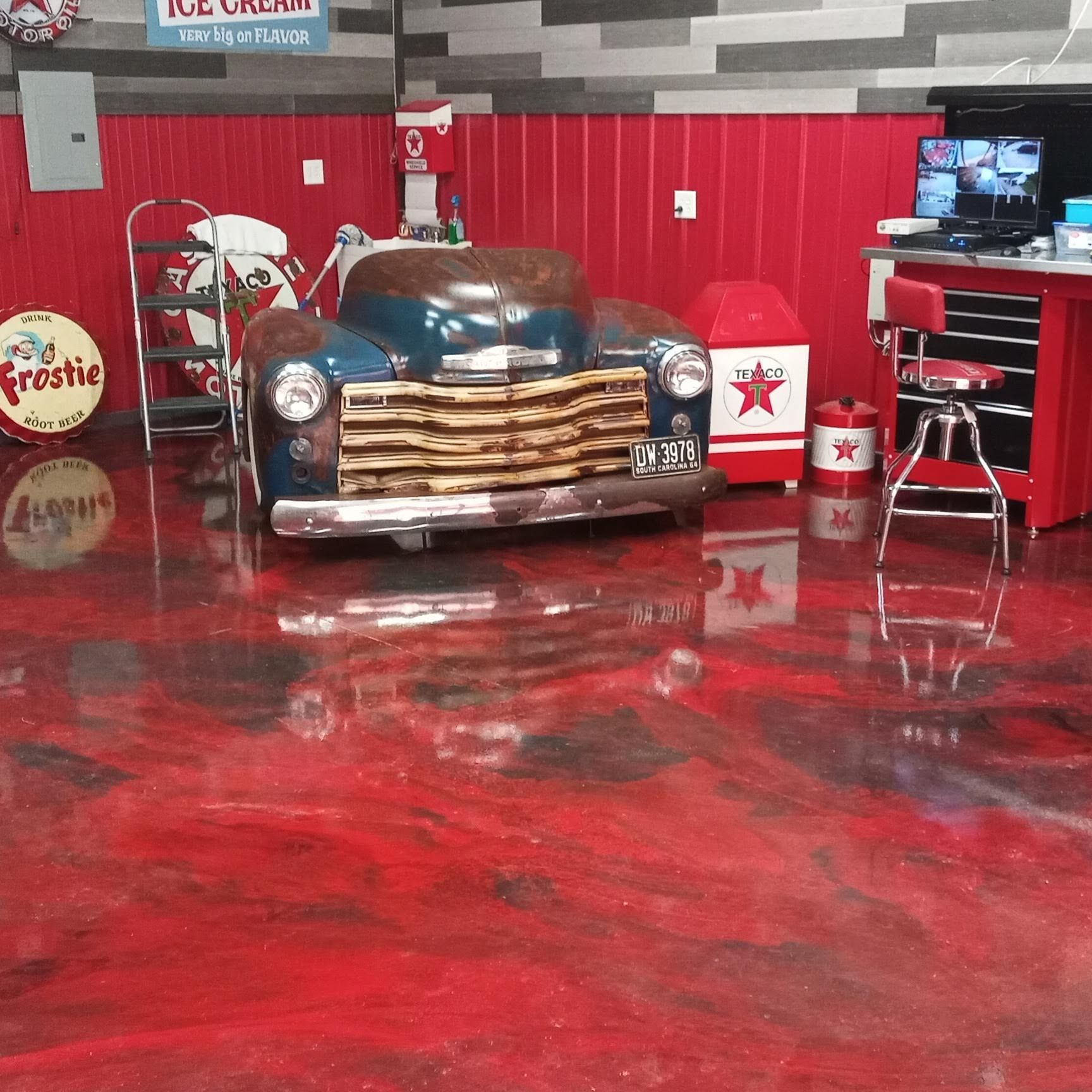 red epoxy flooring