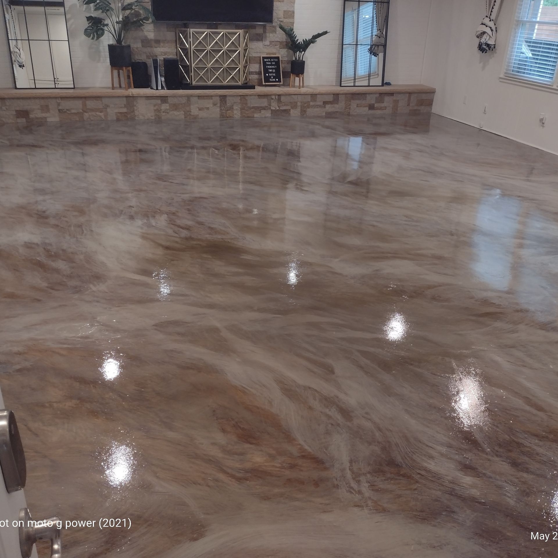 designed custom epoxy flooring