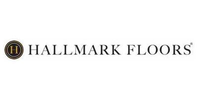 Hallmark Floors logo with black text and gold emblem on white background.