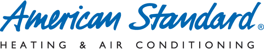 American Standard Heating & Air Conditioning logo in blue script with gray text on a white background