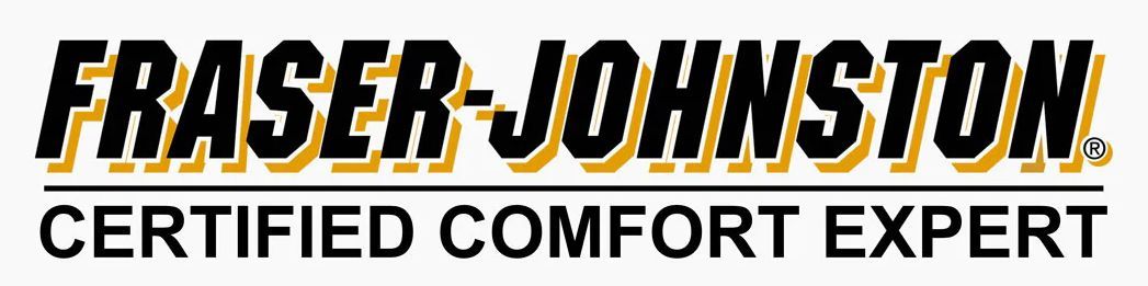 Fraser-Johnston Certified Comfort Expert logo in black, orange, and gray text