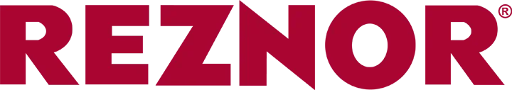REZNOR logo in bold red uppercase letters