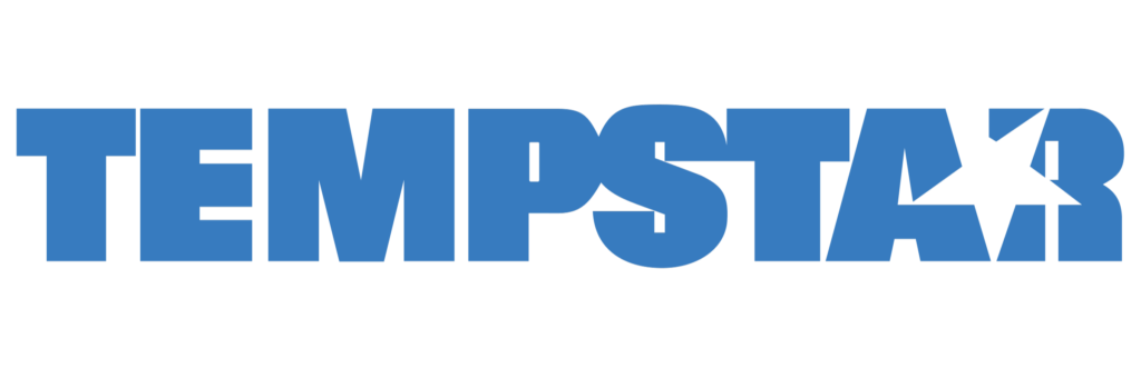 Blue “TEMPSTAR” logo with a star-shaped cutout in the letter A