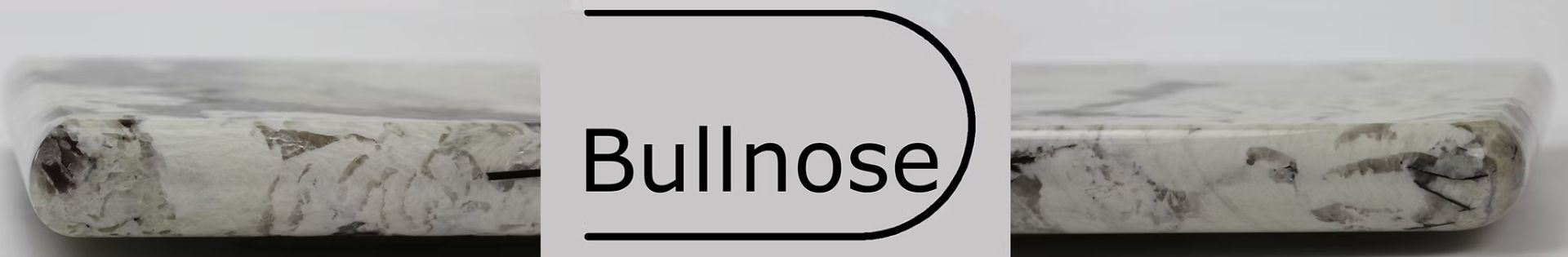 A white stone with a curved edge