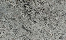Gray and white granite stone with black veins.