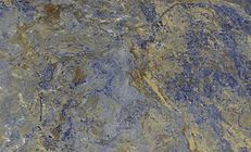 Blue and tan marble-like surface with swirling patterns.