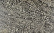 Gray and brown granite slab with swirling, textured patterns.