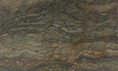 Swirling, multi-toned stone surface; shades of brown, green, and gold create a flowing, textured pattern.