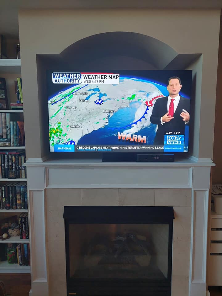 Two red sofa in living room