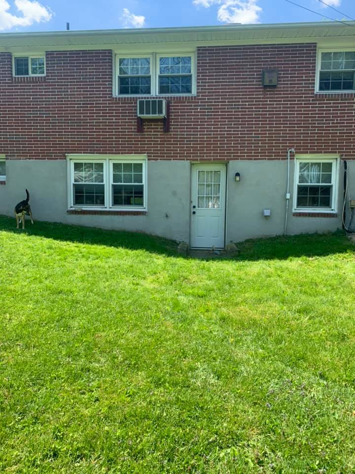 House with two windows and door