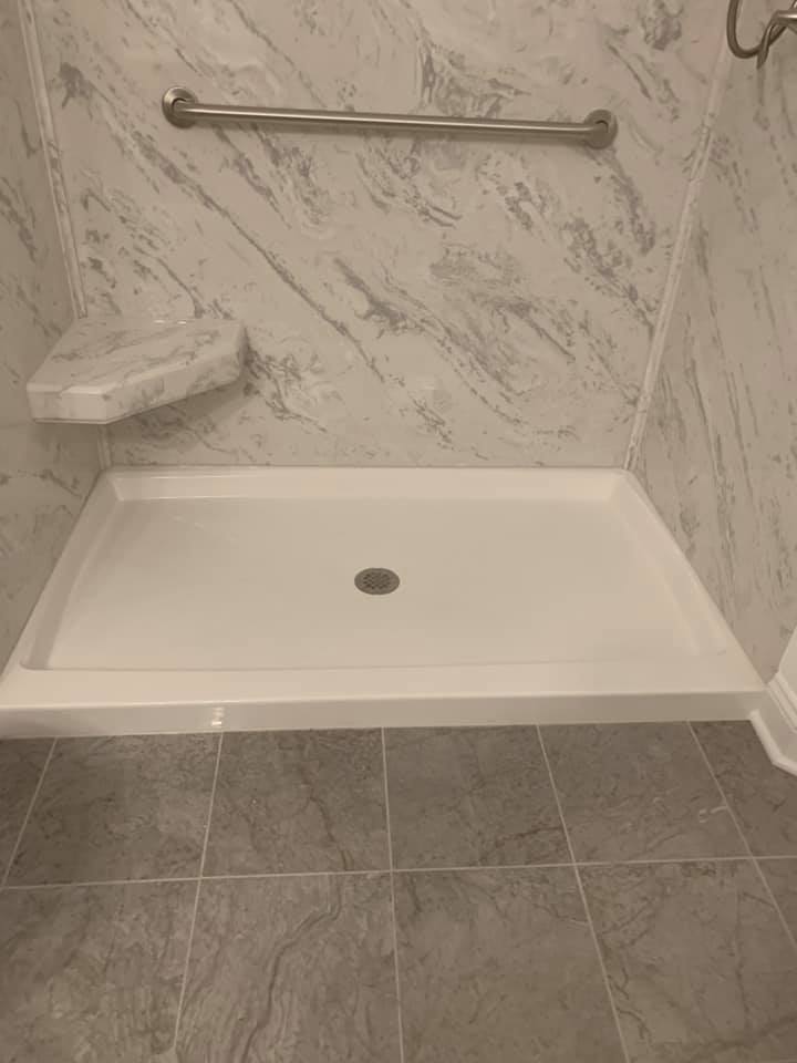 Bathroom shower area