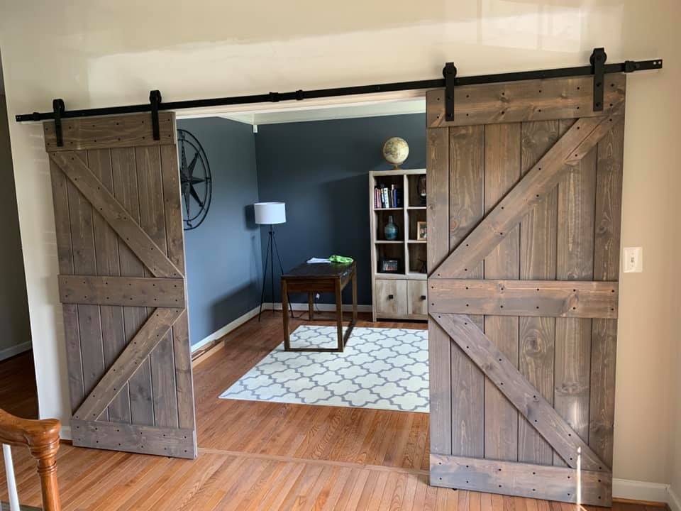 Wooden barn like doors