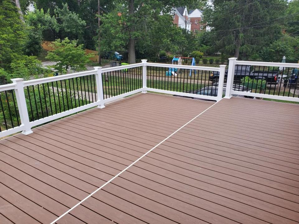 Huge medium brown deck