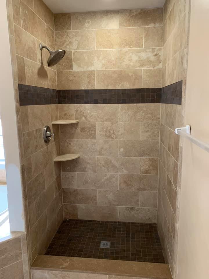 Elegant looking shower area