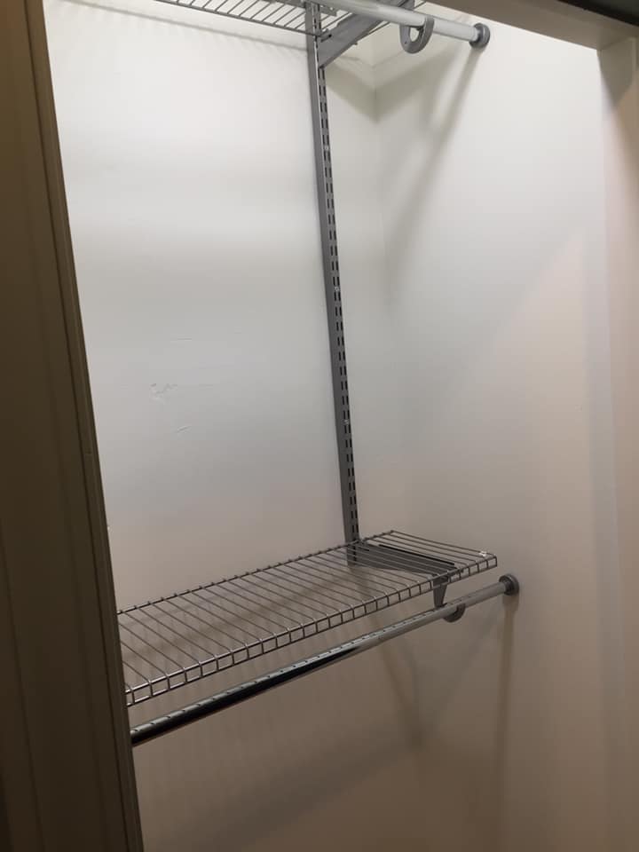 Metal cabinet interior