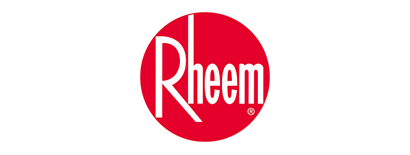 Rheem logo: White text