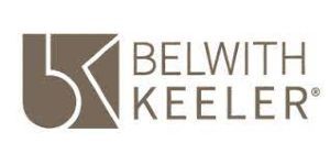 A logo for belwith keeler is shown on a white background.
