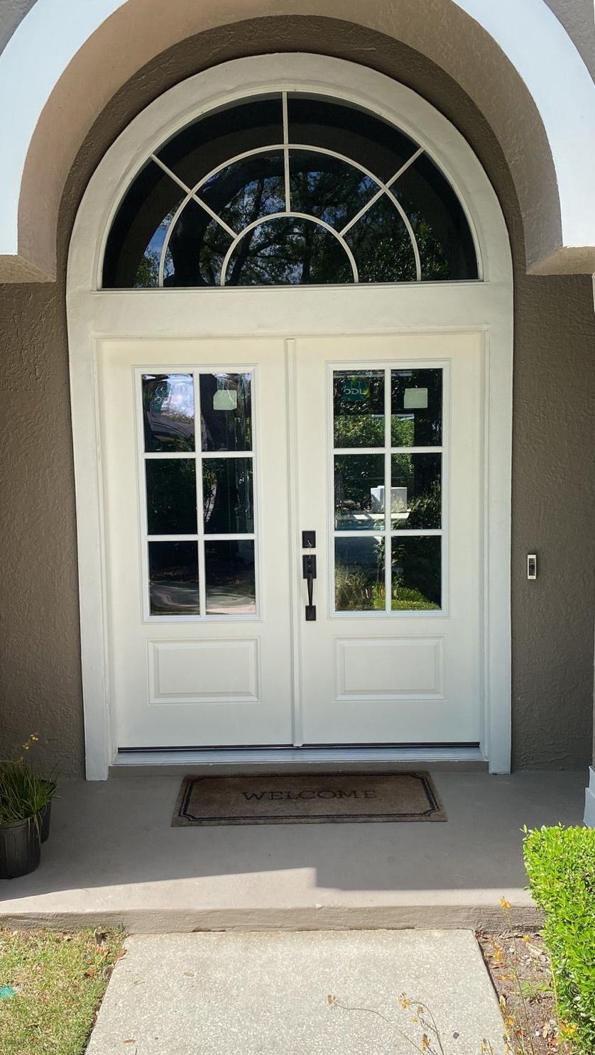 The front door of a house