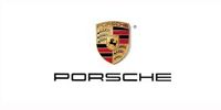 Porsche logo: crest above the word PORSCHE, on a white background.