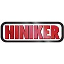 A red and black logo for hiniker on a white background.