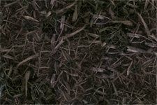 A close up of a pile of black mulch.