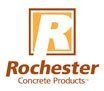 A logo for rochester concrete products , a company that sells concrete products.